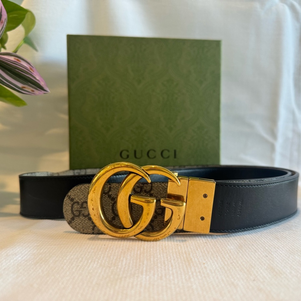 Gucci GG MARMONT WIDE BELT Reversible